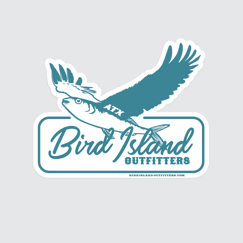 Bird Island Brand Flying Fish Sticker